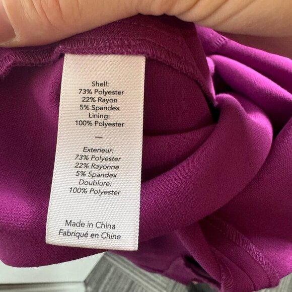 Likely Carolyn Dress purple Halter Neck Sleeveless Sheath Knee Length Zip Close - Picture 8 of 8